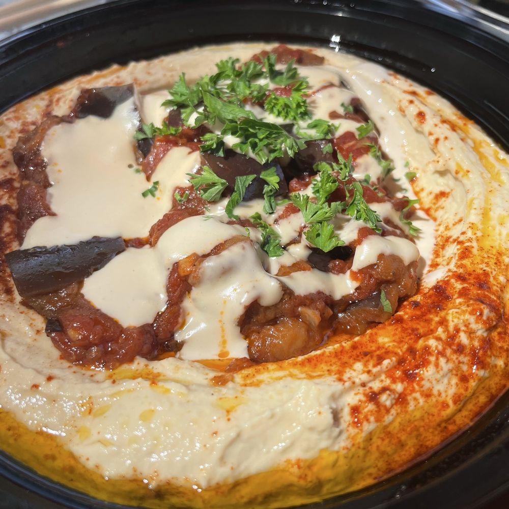 Oren's Hummus - Hummus EggplantEggplant - Mediterranean Near Me - Mountain View, California Oren's Hummus - Hummus EggplantEggplant - Mediterranean Near Me - Mountain View, California