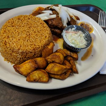 Garden City Restaurant - Goat with Jollof - African Near Me - Union, New Jersey