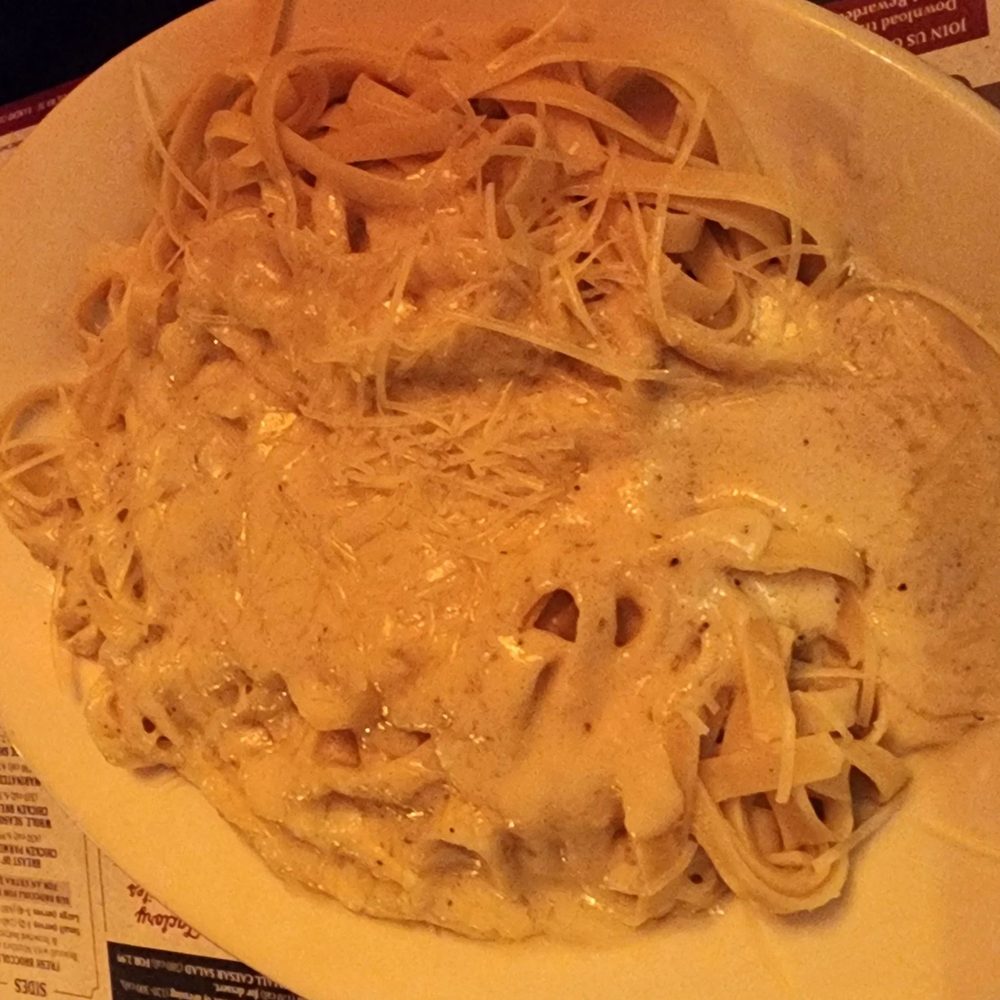 The Old Spaghetti Factory - Fettuccine Alfredo. Hearty portion. $28.25. - Italian Near Me - Fullerton, California The Old Spaghetti Factory - Fettuccine Alfredo. Hearty portion. $28.25. - Italian Near Me - Fullerton, California