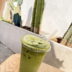 Xol Coffee - Honey Matcha w/ almond milk