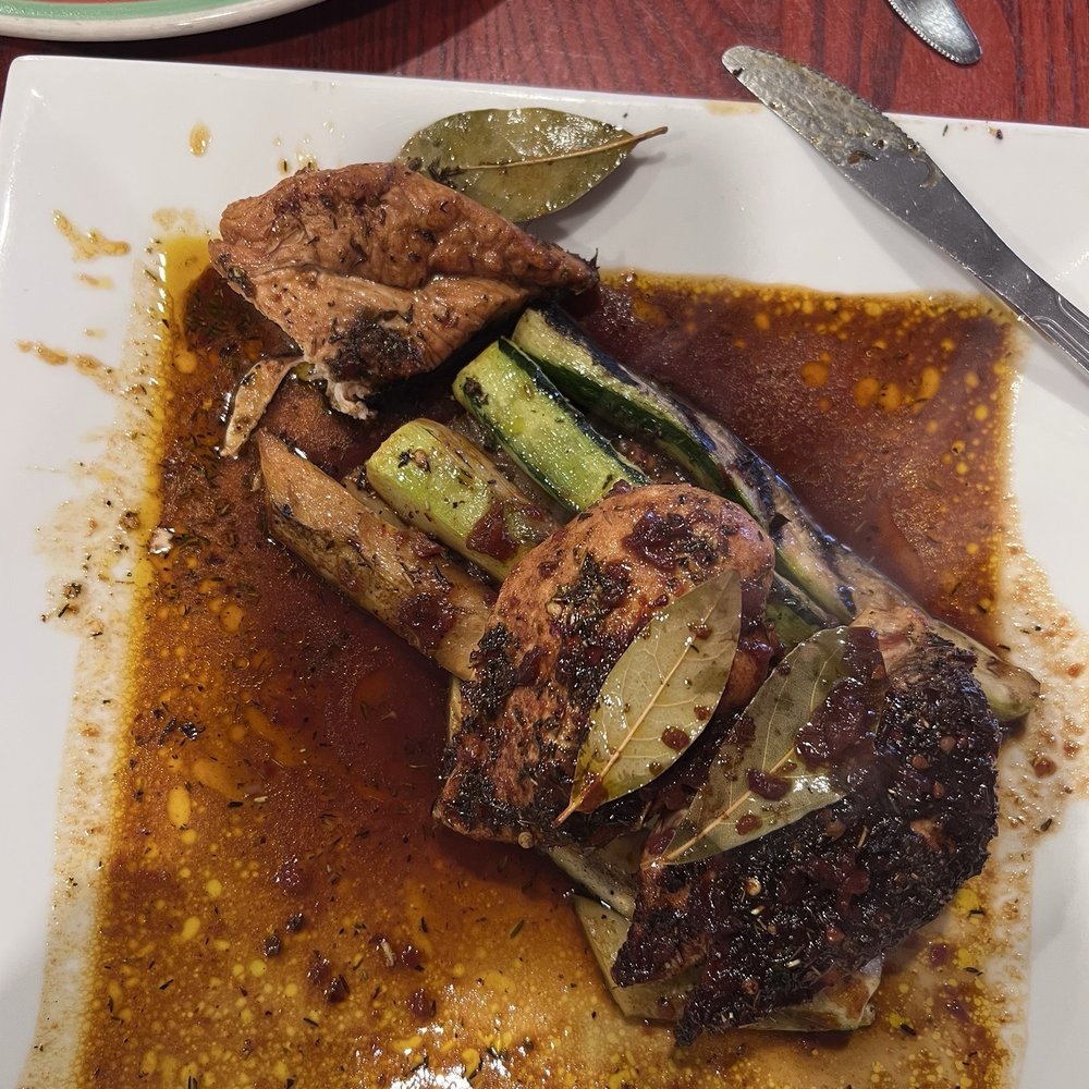 Chicken breast so plump and juicy with grilled zucchini was excellent Chicken breast so plump and juicy with grilled zucchini was excellent