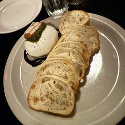 Baguette with burrata cheese !!! So good Baguette with burrata cheese !!! So good