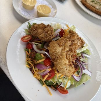Ruby's Diner - Chicken Tender Salad with Honey Mustard dressing on the side. - American Near Me - Carlsbad, California Ruby's Diner - Chicken Tender Salad with Honey Mustard dressing on the side. - American Near Me - Carlsbad, California