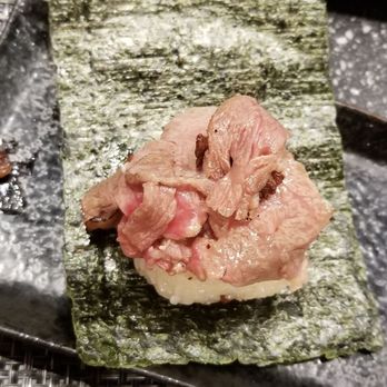 Sushi Murayama - 和牛 off-menu wagyu musubi - Sushi Bars Near Me - Honolulu, Hawaii