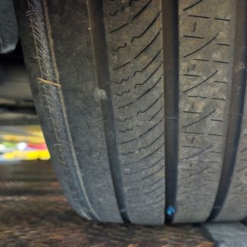 Firestone Complete Auto Care - The same issue with this tire due to improper alignment. - Auto Repair Near Me - Melbourne, Florida Firestone Complete Auto Care - The same issue with this tire due to improper alignment. - Auto Repair Near Me - Melbourne, Florida
