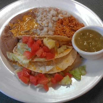 Red Enchilada - Beef & chicken taco plate - Mexican Near Me - Santa Fe, New Mexico