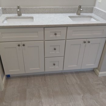 Versa Tile and Marble Group - Vanity and vanity top both provided by versa tile with top cut and installed by them - Flooring Near Me - Gambrills, Maryland