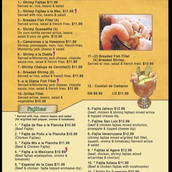 El Bracero - Menu - Seafood Near Me - San Antonio, Texas