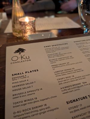 Menu photo 4 O-Ku Charleston, SC