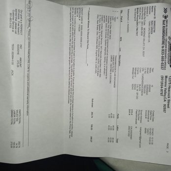 Tire Choice Auto Service Centers - Receipt for work paid for and done in a few hours. - Tires Near Me - Moreno Valley, California Tire Choice Auto Service Centers - Receipt for work paid for and done in a few hours. - Tires Near Me - Moreno Valley, California