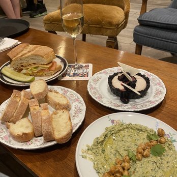 Bodevi - Vegan sandwich, citrus hummus and vanilla bean tart- ALL AMAZING! - Wine Bars Near Me - San Fernando, California