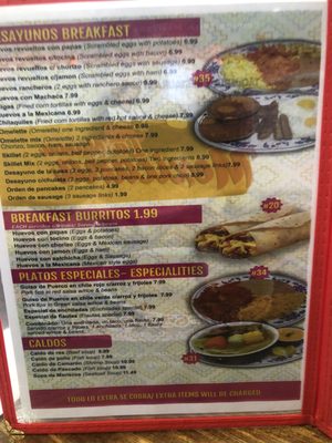Menu photo 4 Taqueria LA Nueva Mexicana Arlington, TX