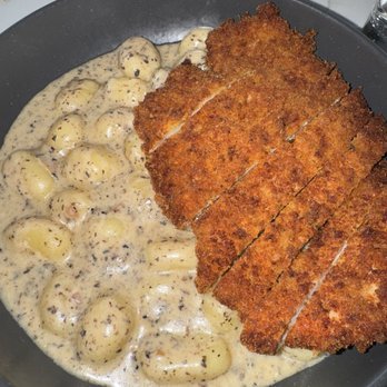 La Mondina - gnocchi with truffle cream & a cutlet - Italian Near Me - Brielle, New Jersey La Mondina - gnocchi with truffle cream & a cutlet - Italian Near Me - Brielle, New Jersey