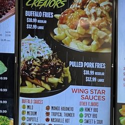 Buffalo Wing Star - Chula Vista - Menu 9/10/23