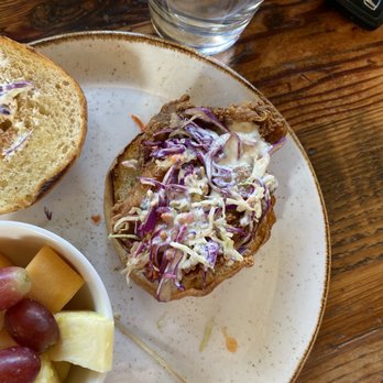 The Table - Fried chicken sandwich, very small piece of chicken - New American Near Me - San Jose, California