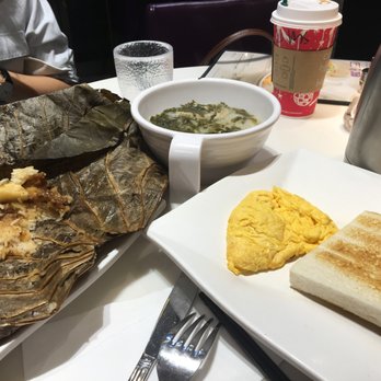 太興 - Glutinous rice w/ chicken (though most of it gone lol), preserved cabbage and shredded pork rice vermicelli + scrambled eggs w/ butter toast - Hong Kong Style Cafe Near Me - Hong Kong, HK