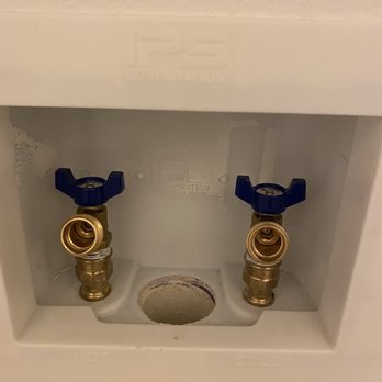 Ricco's Reliable Plumbing - Well look at these beefy gated valves. Much better and yes they are both blue but Simple fix label them hot and cold. - Plumbing Near Me - Parrish, Florida Ricco's Reliable Plumbing - Well look at these beefy gated valves. Much better and yes they are both blue but Simple fix label them hot and cold. - Plumbing Near Me - Parrish, Florida