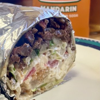 Taco N Madre - King Steak Burrito with Jarritos Mandarin Soda - Mexican Near Me - Ocala, Florida Taco N Madre - King Steak Burrito with Jarritos Mandarin Soda - Mexican Near Me - Ocala, Florida