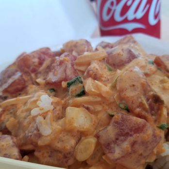 Ono Seafood - Large Spicy Ahi with free Coco Cola - Seafood Near Me - Honolulu, Hawaii Ono Seafood - Large Spicy Ahi with free Coco Cola - Seafood Near Me - Honolulu, Hawaii