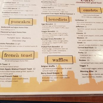 Grumpy's Cafe - Menu - Breakfast & Brunch Near Me - Cleveland, Ohio