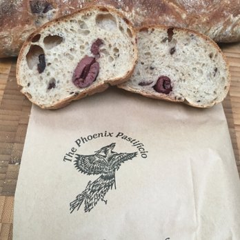 The Phoenix Pastificio - check out the big pieces of olives in their rustic olive baguette - YUMMMMMM - Pasta Shops Near Me - Berkeley, California The Phoenix Pastificio - check out the big pieces of olives in their rustic olive baguette - YUMMMMMM - Pasta Shops Near Me - Berkeley, California