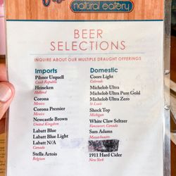 Aladdin's Natural Eatery - Menu
