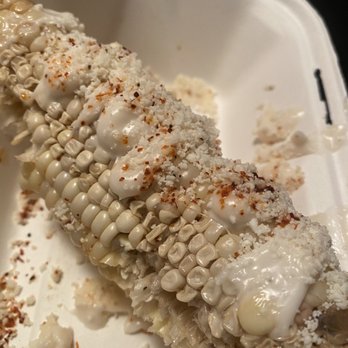 Big Wave Burritos - This was the $3.95 street corn they served. It looked like it was found on the street. - Mexican Near Me - Cape May, New Jersey
