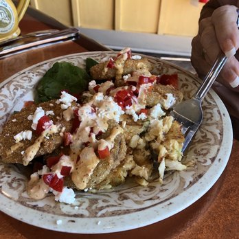 Another Broken Egg Cafe - Crab cakes with fried green tomatoes which also got rave reviews. - Breakfast & Brunch Near Me - Miamisburg, Ohio Another Broken Egg Cafe - Crab cakes with fried green tomatoes which also got rave reviews. - Breakfast & Brunch Near Me - Miamisburg, Ohio