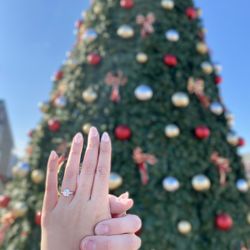 Inspire Nail Bar - Almond French gel powder mani with pearl