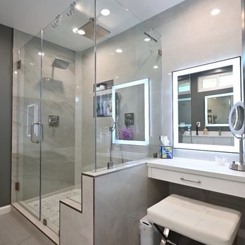 Pine Tree Design & Construction - Shower and custom makeup vanity - General Contractors Near Me - Woodland Hills, California Pine Tree Design & Construction - Shower and custom makeup vanity - General Contractors Near Me - Woodland Hills, California