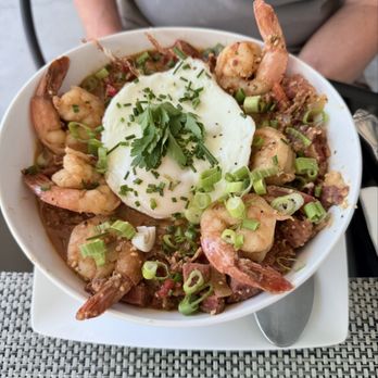 Heart & Soul Country Kitchen - Shrimp and Grits. This bowl is big enough for two people. Really delicious - Breakfast & Brunch Near Me - Arnold, California