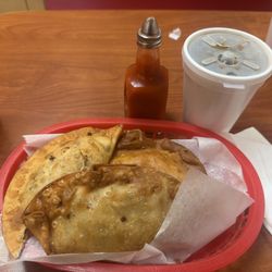 Beef, chicken & ham and cheese empanadas
