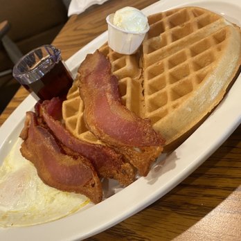 Apple Annie's - Husband's Belgium waffle he loved it! - Breakfast & Brunch Near Me - Tulare, California