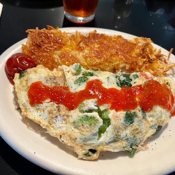 Russell's - Vegetable Omelet - egg white only with well-done hash brown - American Near Me - Pasadena, California Russell's - Vegetable Omelet - egg white only with well-done hash brown - American Near Me - Pasadena, California