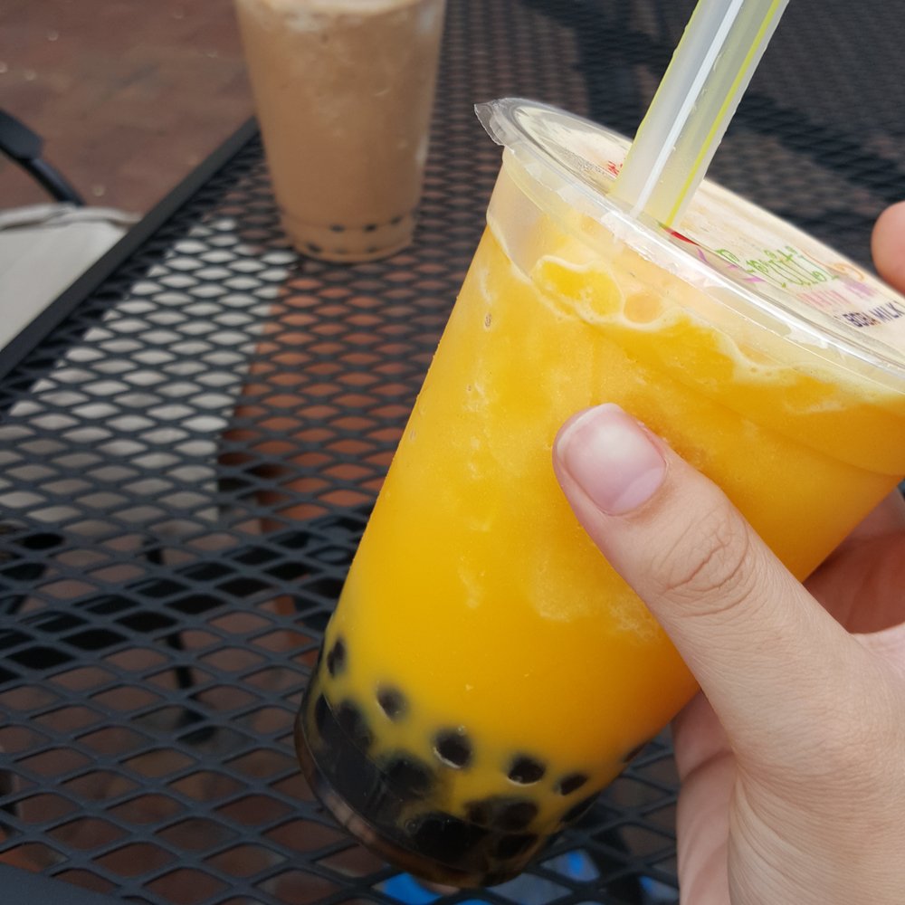 Fruiticup - Mango milk tea w/ extra boba ft. Mocha milk tea. 50¢ for extra boba was worth it! - Ice Cream & Frozen Yogurt Near Me - Charlotte, North Carolina Fruiticup - Mango milk tea w/ extra boba ft. Mocha milk tea. 50¢ for extra boba was worth it! - Ice Cream & Frozen Yogurt Near Me - Charlotte, North Carolina