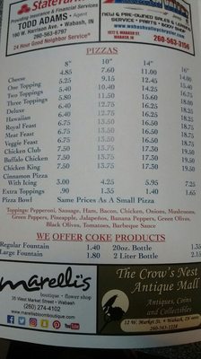 Menu photo 2 Pizza King Wabash, IN