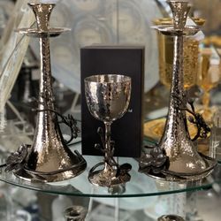Mitzvahland Judaica - Candle stick & kiddish cup