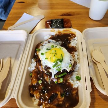 Aloha Hawaiian Grill - Loco moco and spam musubi - Hawaiian Near Me - Richmond, British Columbia Aloha Hawaiian Grill - Loco moco and spam musubi - Hawaiian Near Me - Richmond, British Columbia