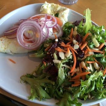 La Mie - Egg white salmon omelet with cranberry and almond side salad. - Bakeries Near Me - Des Moines, Iowa