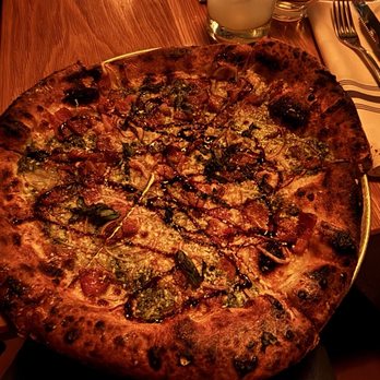Wooden City - Bacon Pesto pizza - Tapas/Small Plates Near Me - Birmingham, Alabama Wooden City - Bacon Pesto pizza - Tapas/Small Plates Near Me - Birmingham, Alabama