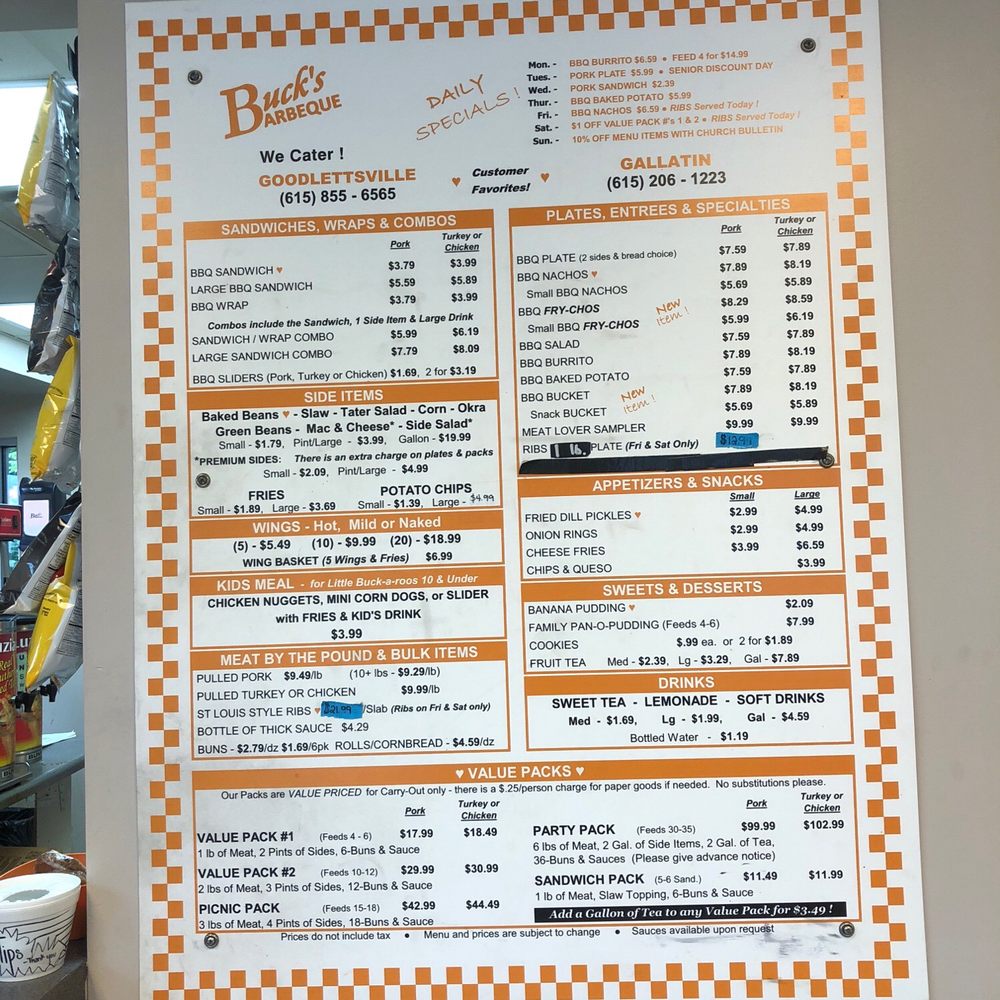 Buck's Barbeque - Barbeque Near Me - Goodlettsville, Tennessee Buck's Barbeque - Barbeque Near Me - Goodlettsville, Tennessee