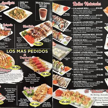 El PeriSushi Restaurant - Menu - Sushi Bars Near Me - Paramount, California
