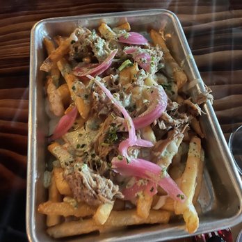 Brews Brothers Brewpub - Naughty Pig fries. Super yummy. The pork is always amazing at Brews Brothers - Brewpubs Near Me - Burbank, California