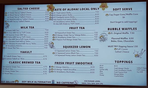 Menu photo 4 Happy Lemon - Pearlridge Aiea, HI