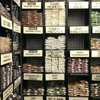 Pearls Candy & Nut - shelves of various varieties of nuts - Candy Stores Near Me - North Smithfield, Rhode Island