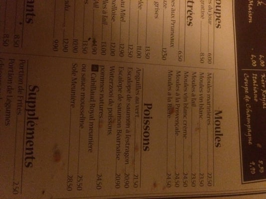 Menu photo 7 'T Kelderke Brussels, BRU Menu photo 7 'T Kelderke Brussels, BRU