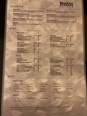 Menu photo 3 BlueFire Lounge Irving, TX