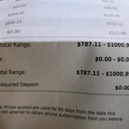 Additional services I declined. Almost another $1,000?! Are you kidding me?! Additional services I declined. Almost another $1,000?! Are you kidding me?!