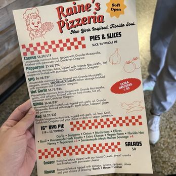 Raine’s Pizzeria - Menu - Pizza Near Me - Orlando, Florida Raine’s Pizzeria - Menu - Pizza Near Me - Orlando, Florida