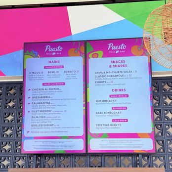 Puesto Taco Bar - Menu - Mexican Near Me - San Diego, California Puesto Taco Bar - Menu - Mexican Near Me - San Diego, California